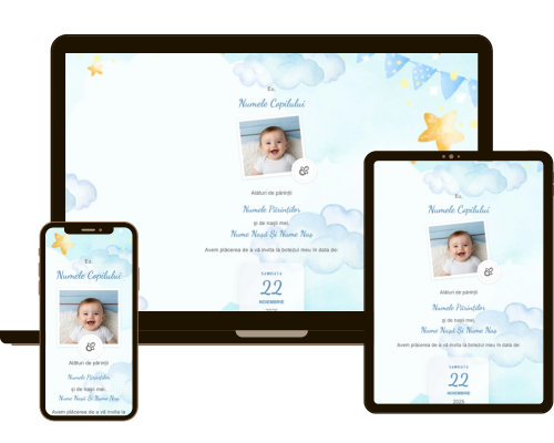 Invitații botez online